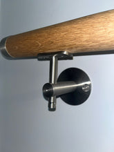 Load image into Gallery viewer, Stainless Steel &amp; Oak Handrail Flat End Caps Premium Rail
