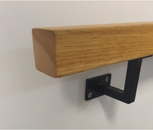 Load image into Gallery viewer, Black &amp; Oak Square Handrail
