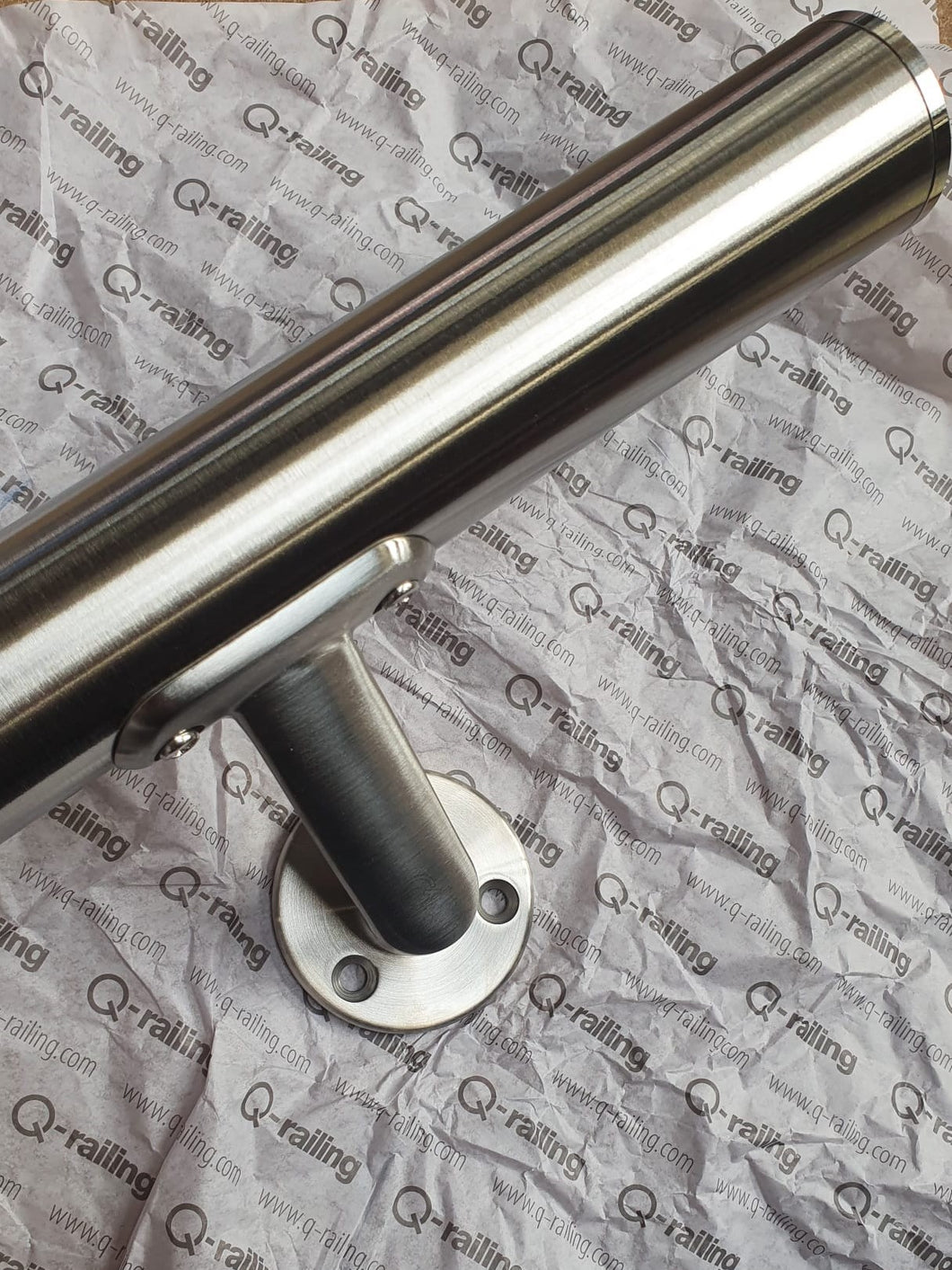 Stainless Steel Handrail With Flat Ends- Upgraded Bracket- Sleek Rail