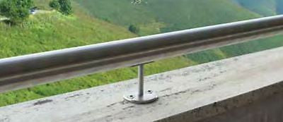 Stainless Steel Dwarf Wall Handrail - SimpleHandrails.co.uk