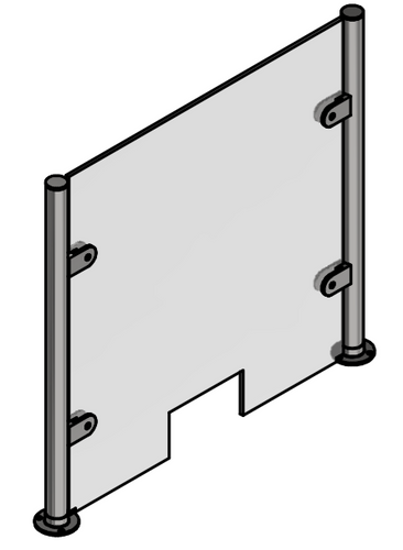 10mm Perspex Panel Access Slot - SimpleHandrails.co.uk
