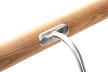 Load image into Gallery viewer, Stainless Steel &amp; Oak Handrail Flat End Caps Premium Rail - SimpleHandrails.co.uk
