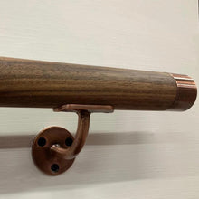 Load image into Gallery viewer, Copper &amp; Walnut Handrail - SimpleHandrails.co.uk

