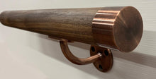 Load image into Gallery viewer, Copper &amp; Walnut Handrail - SimpleHandrails.co.uk
