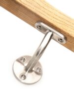 Stainless Steel & Oak Square Handrail - SimpleHandrails.co.uk